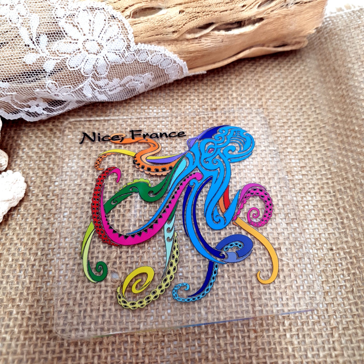 Acrylic Dive Coaster - Tribal Octopus