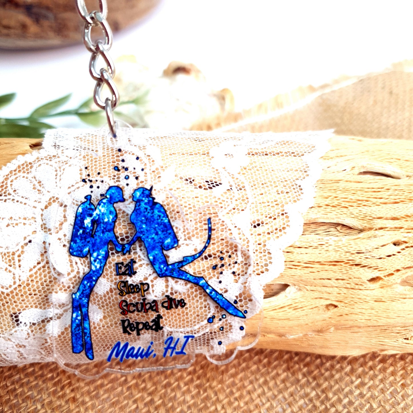 Acrylic Dive Keychain Love Couple