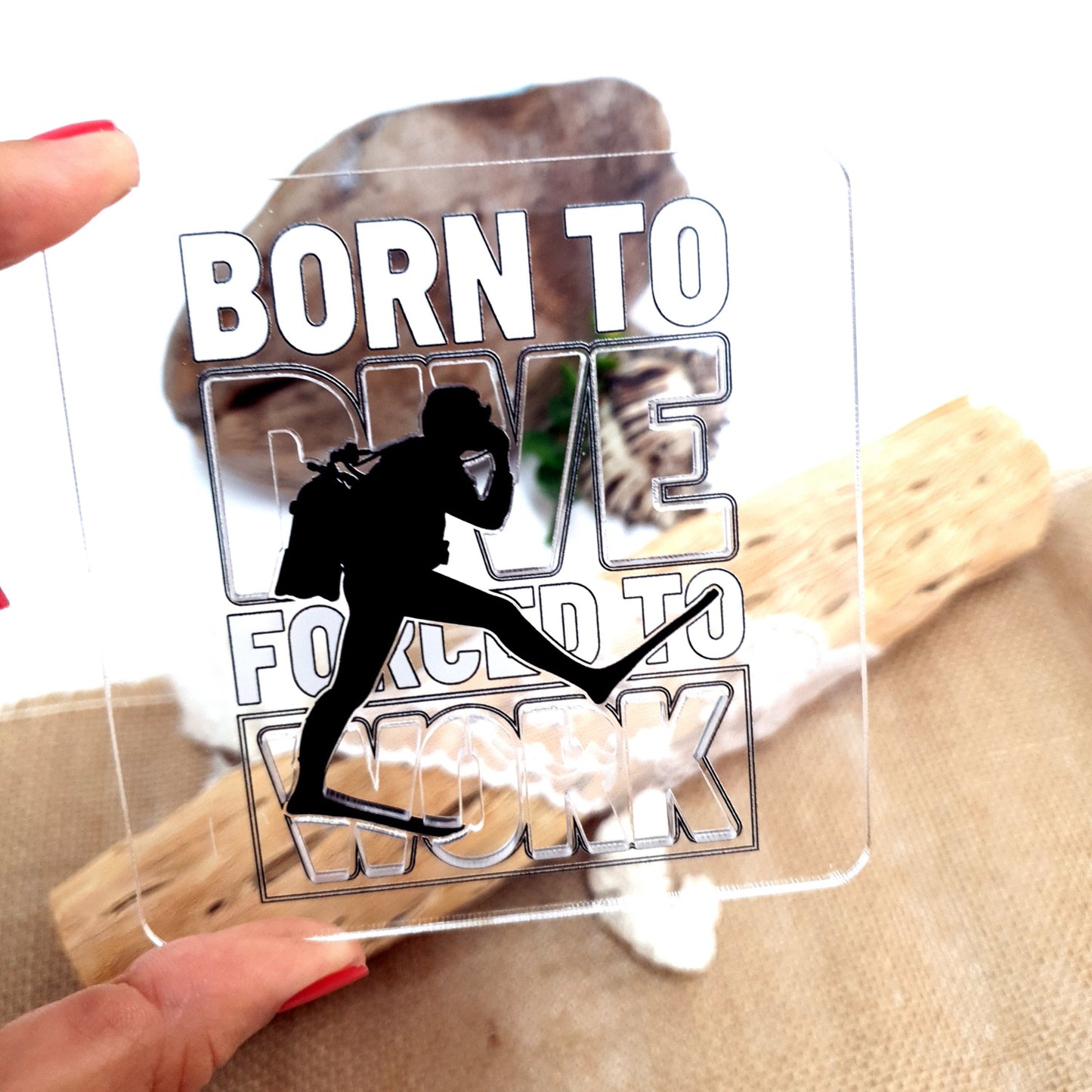 Acrylic Dive Coaster - Born to Dive