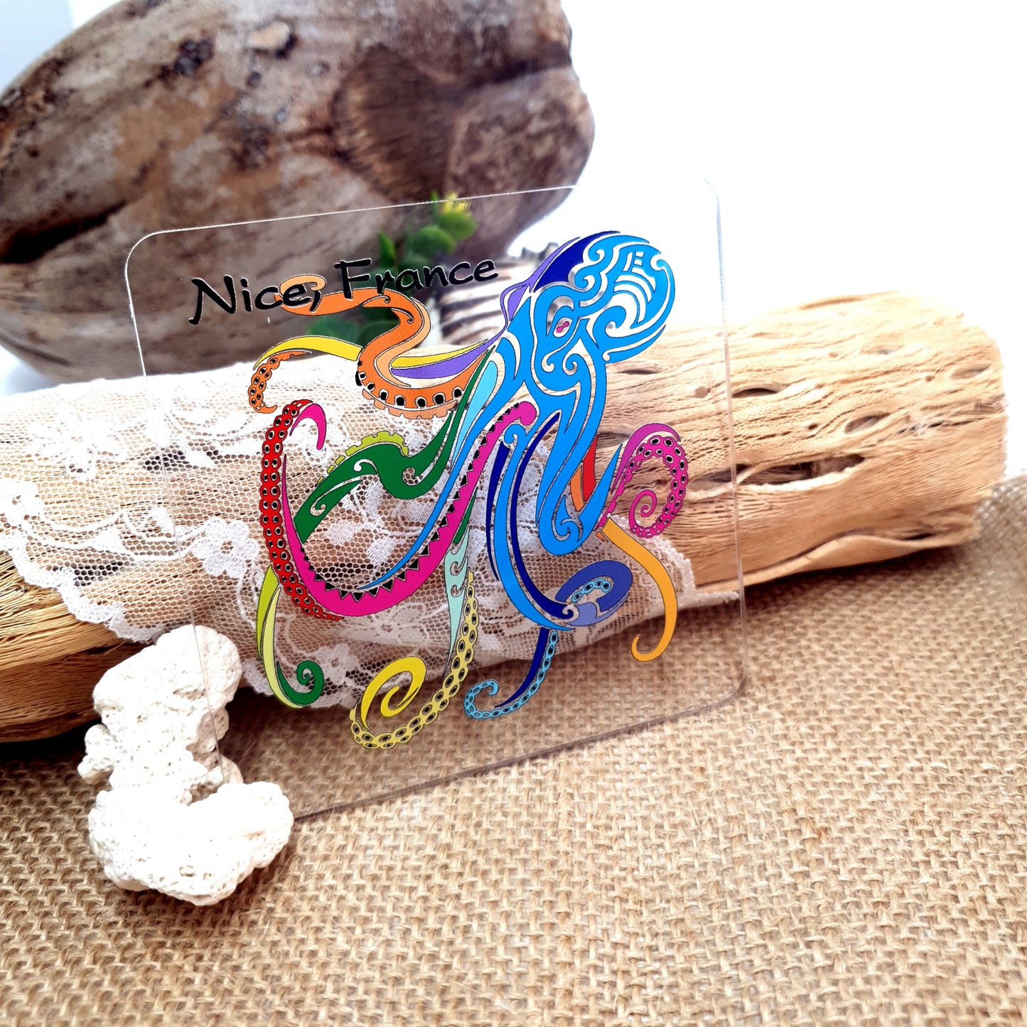 Acrylic Dive Coaster - Tribal Octopus