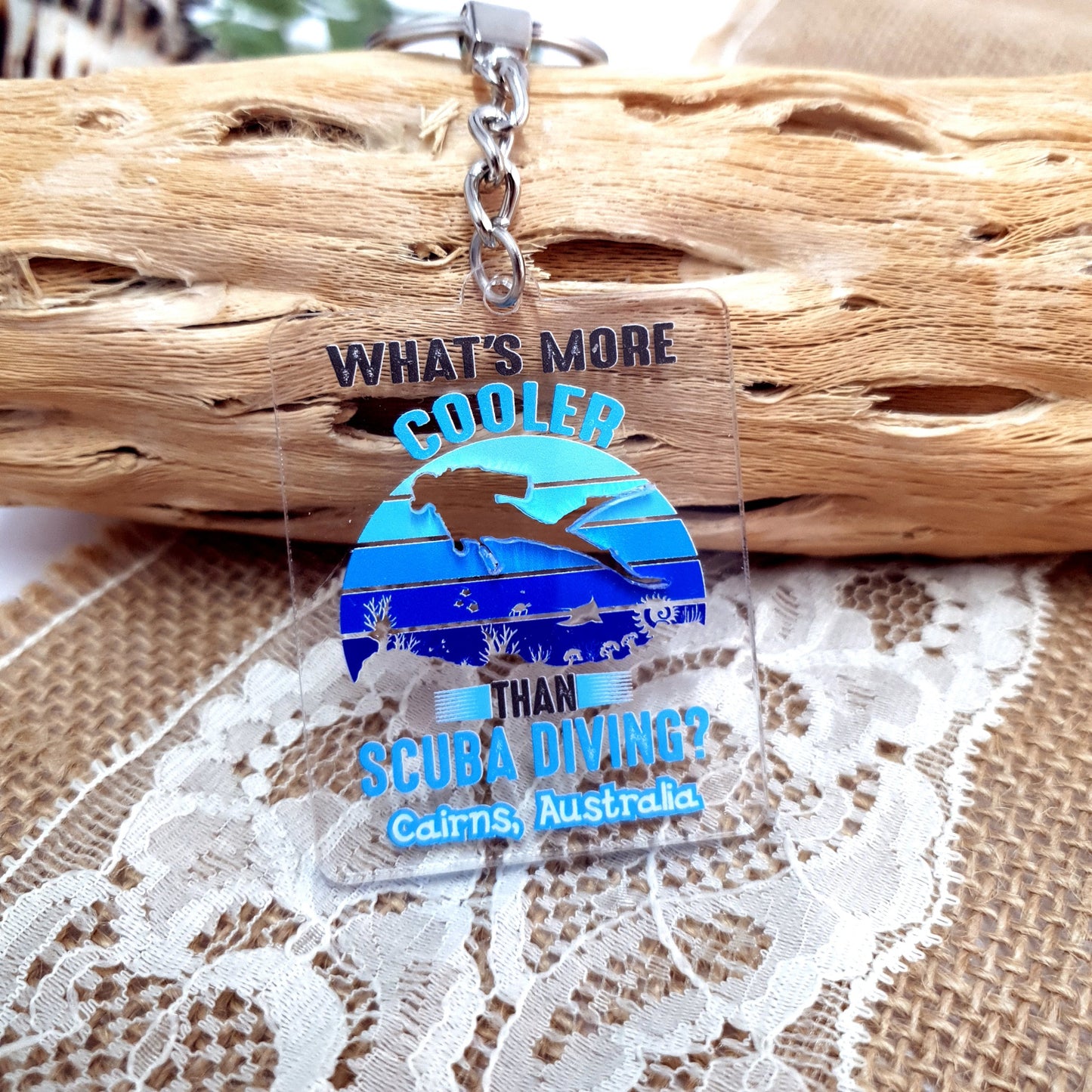 Acrylic Dive Keychain What's Cooler