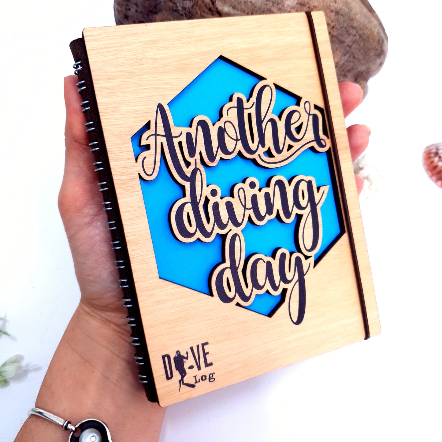 Another Diving Day- Wooden Dive Log
