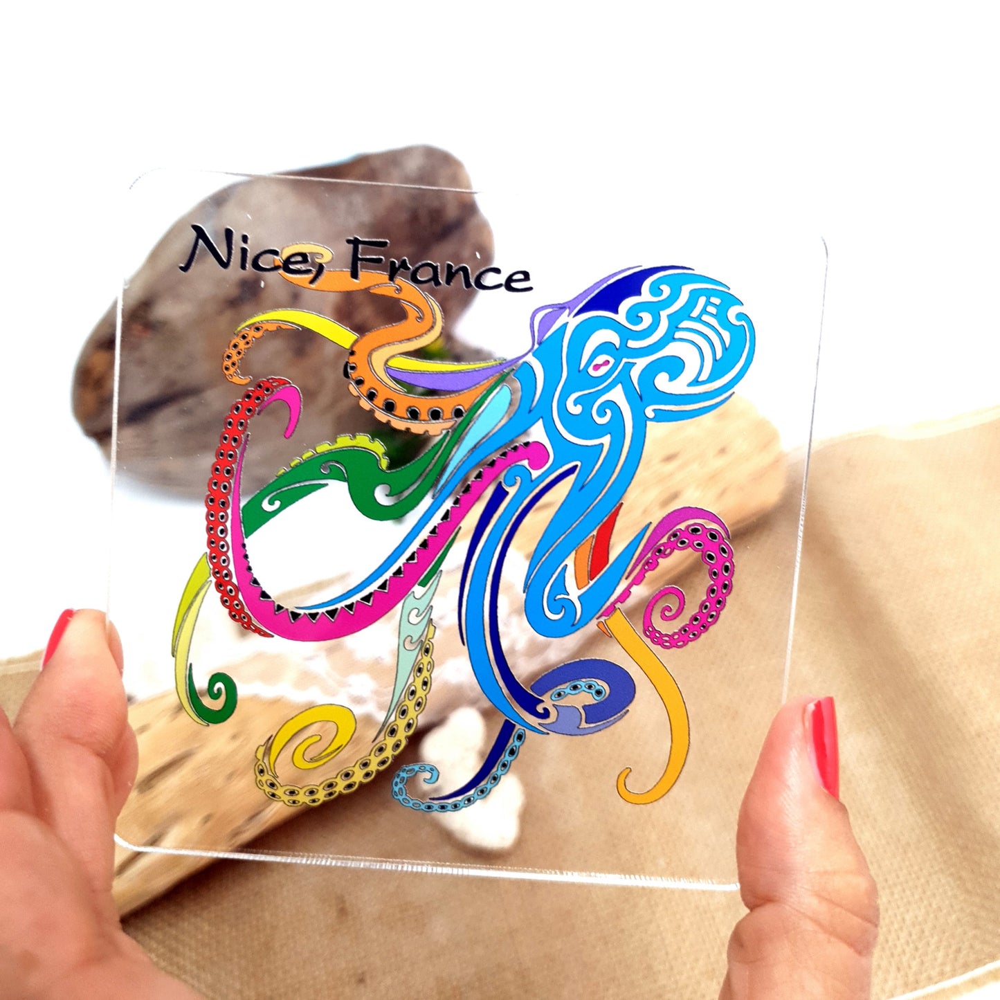 Acrylic Dive Coaster - Tribal Octopus