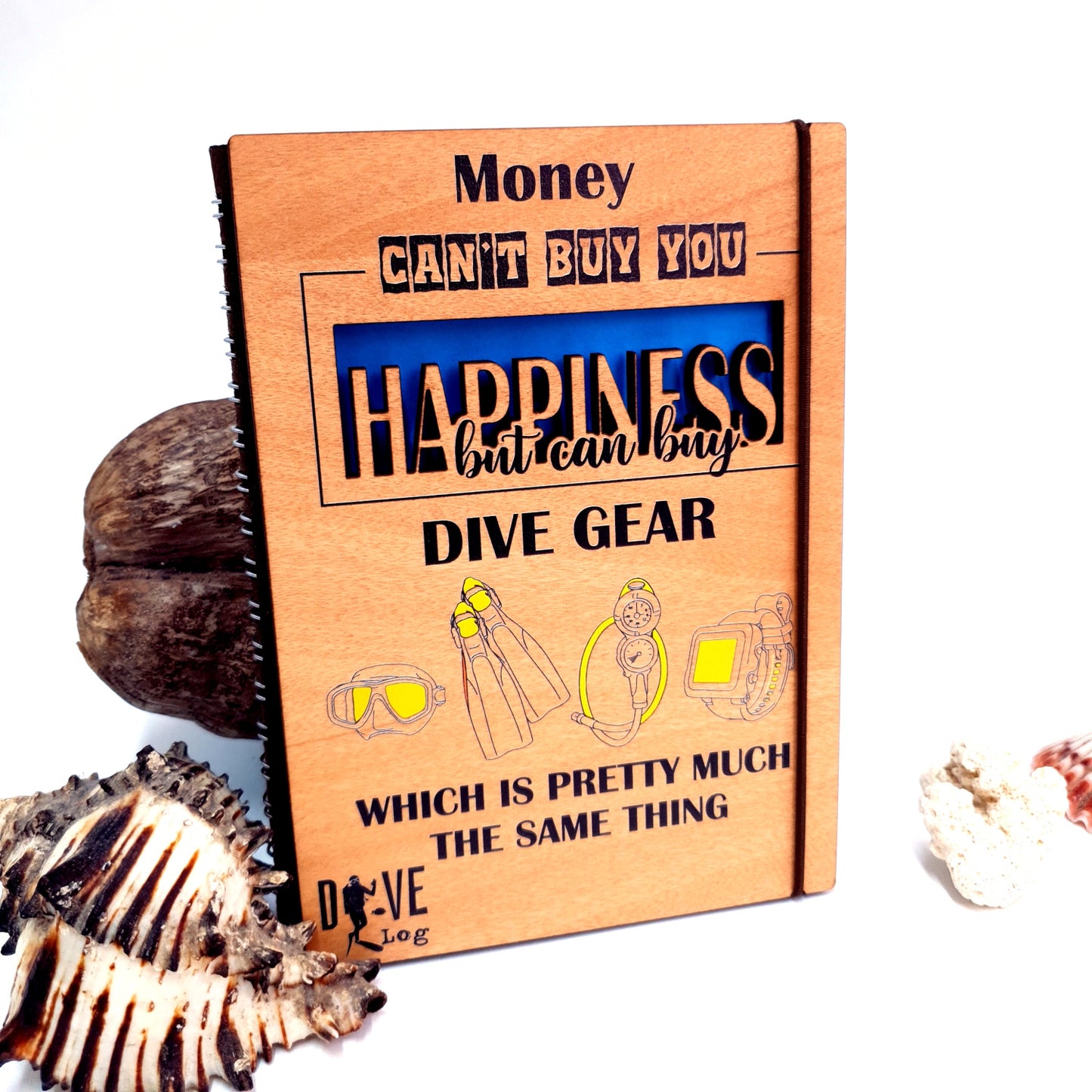 Wooden Dive Log- Money Can Buy Dive Gear