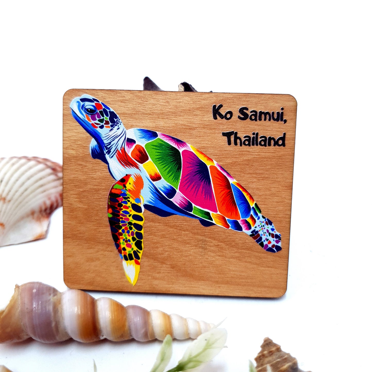 Watercolor Turtle Dive Magnet