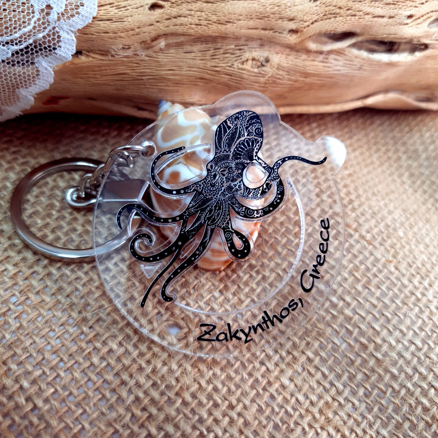 Acrylic Keychain Octopus