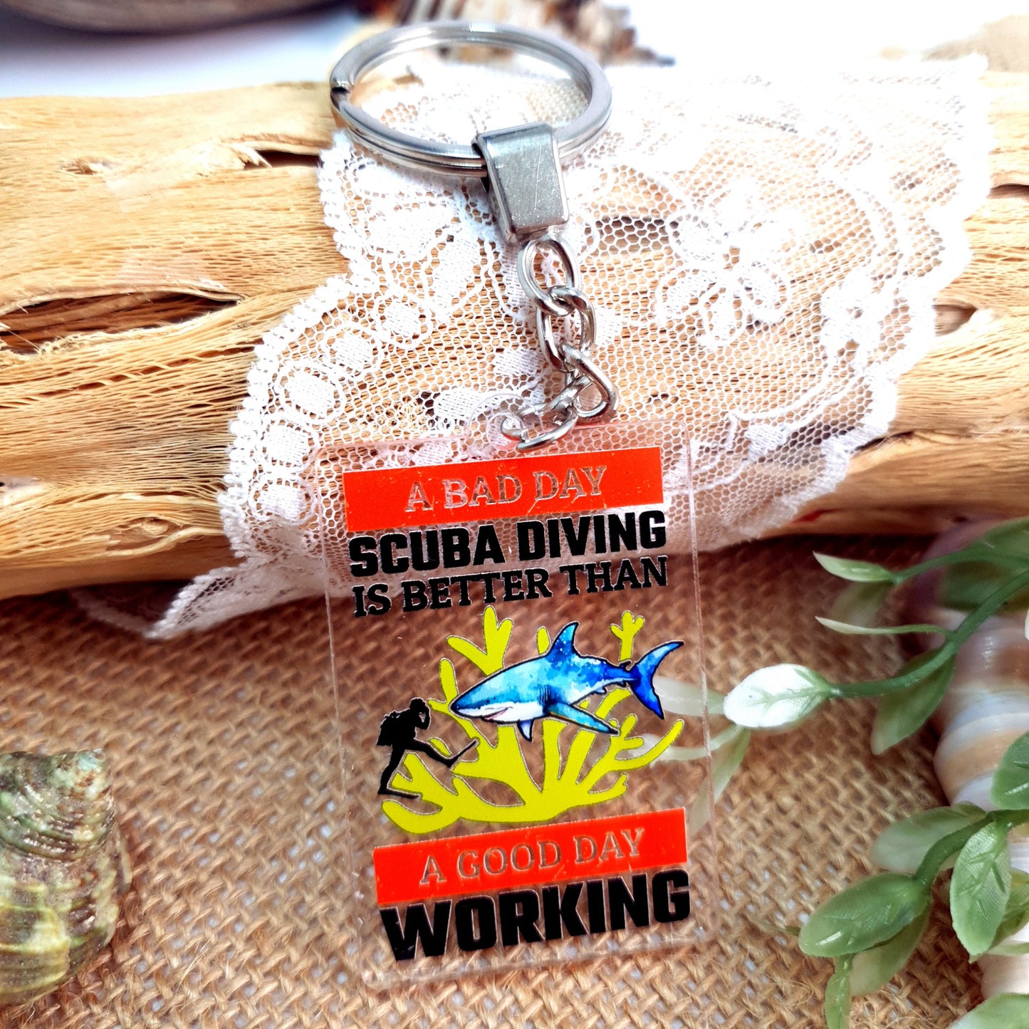 Dive Keychain Working Day