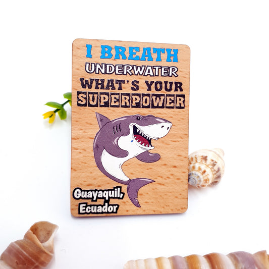 Superpower Wooden Fridge Dive Magnet