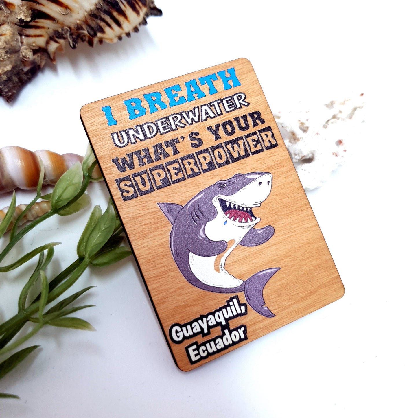 Superpower Wooden Fridge Dive Magnet