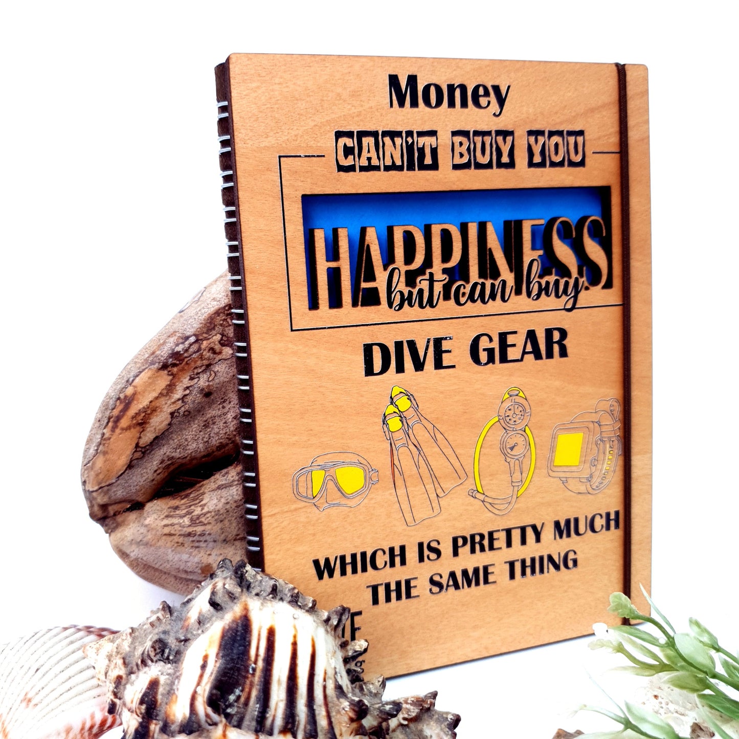 Wooden Dive Log- Money Can Buy Dive Gear