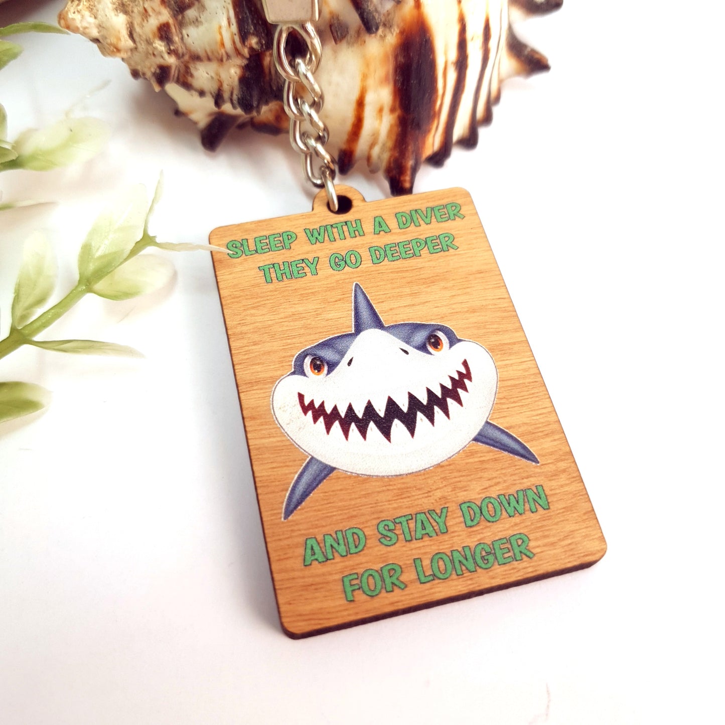 Underwater Wooden Keychain