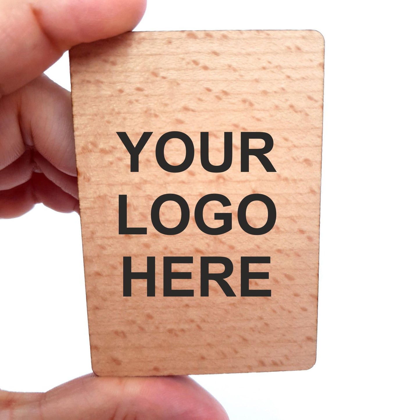 PRINTED WOODEN MAGNET WITH YOUR LOGO AND WEBSITE