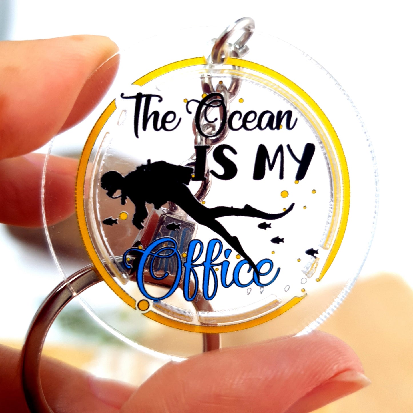 Ocean Acrylic Keychain