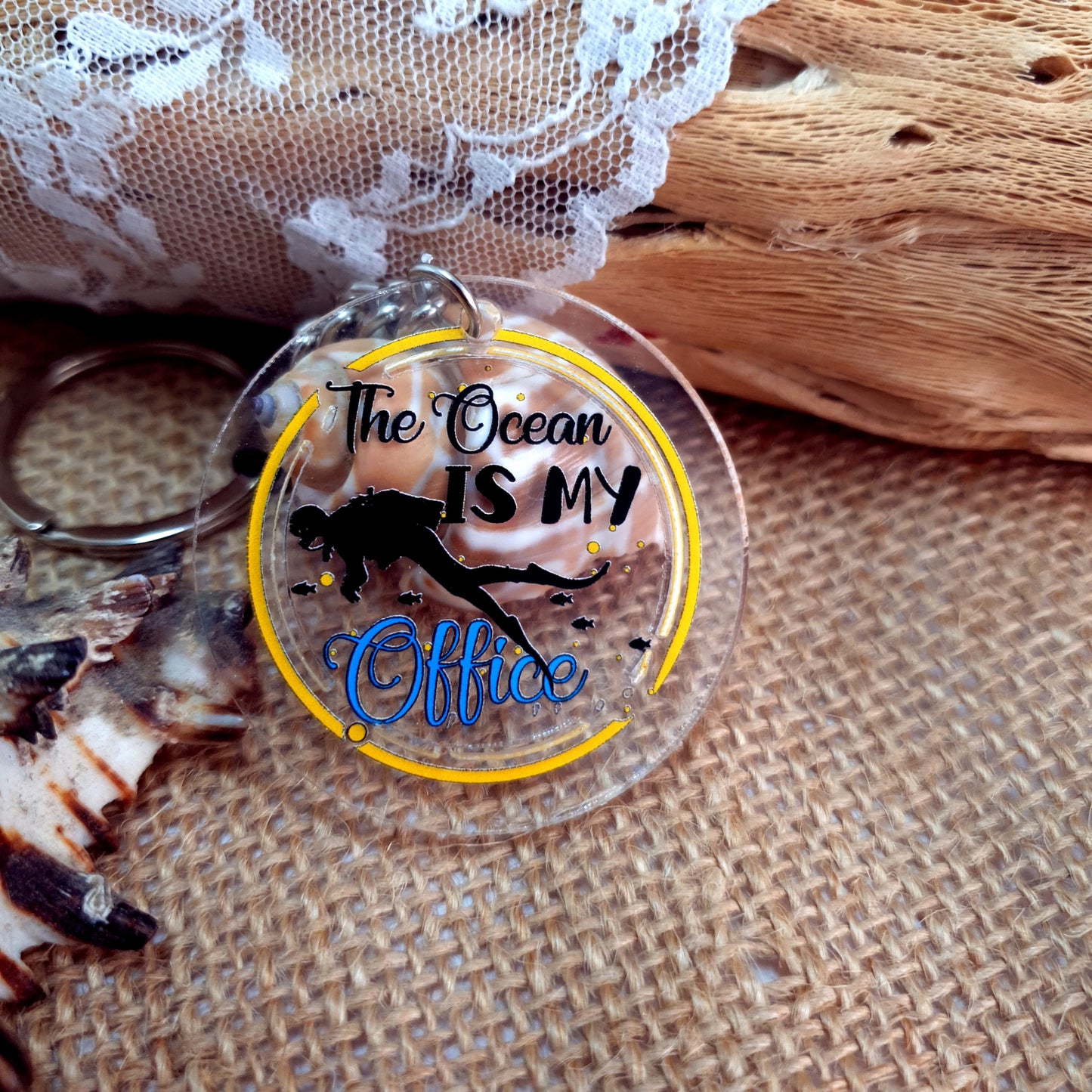 Ocean Acrylic Keychain