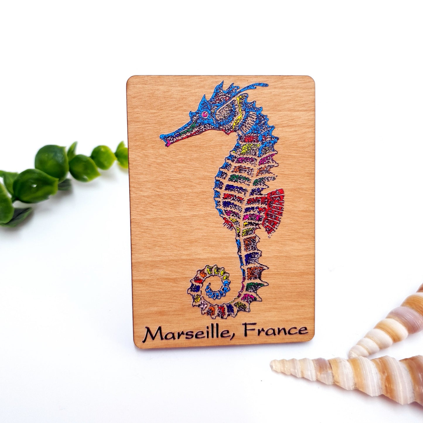 Seahorse Wooden Fridge Magnet