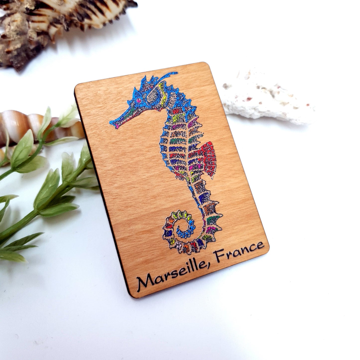 Seahorse Wooden Fridge Magnet