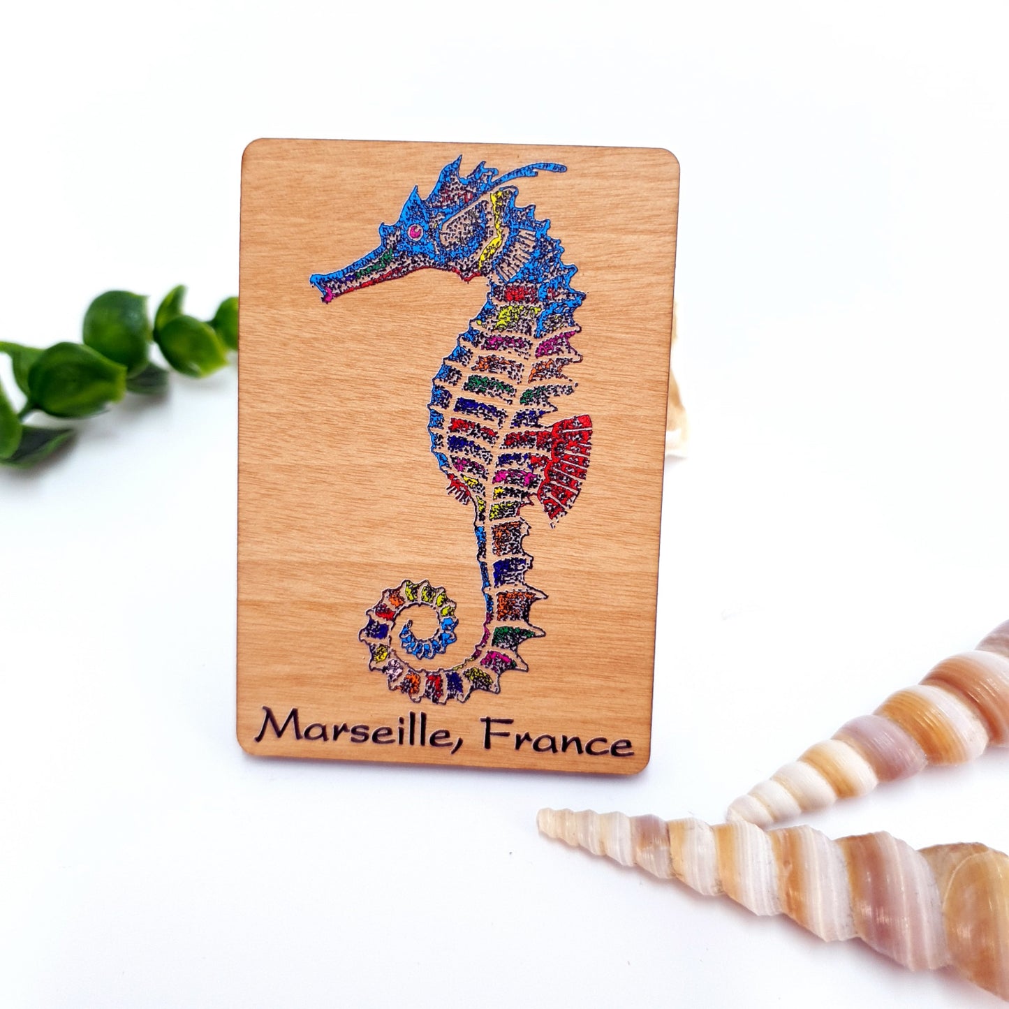 Seahorse Wooden Fridge Magnet