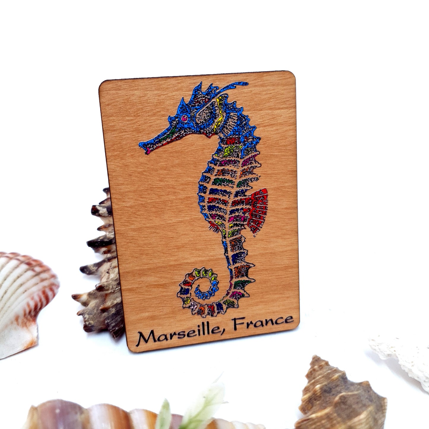 Seahorse Wooden Fridge Magnet