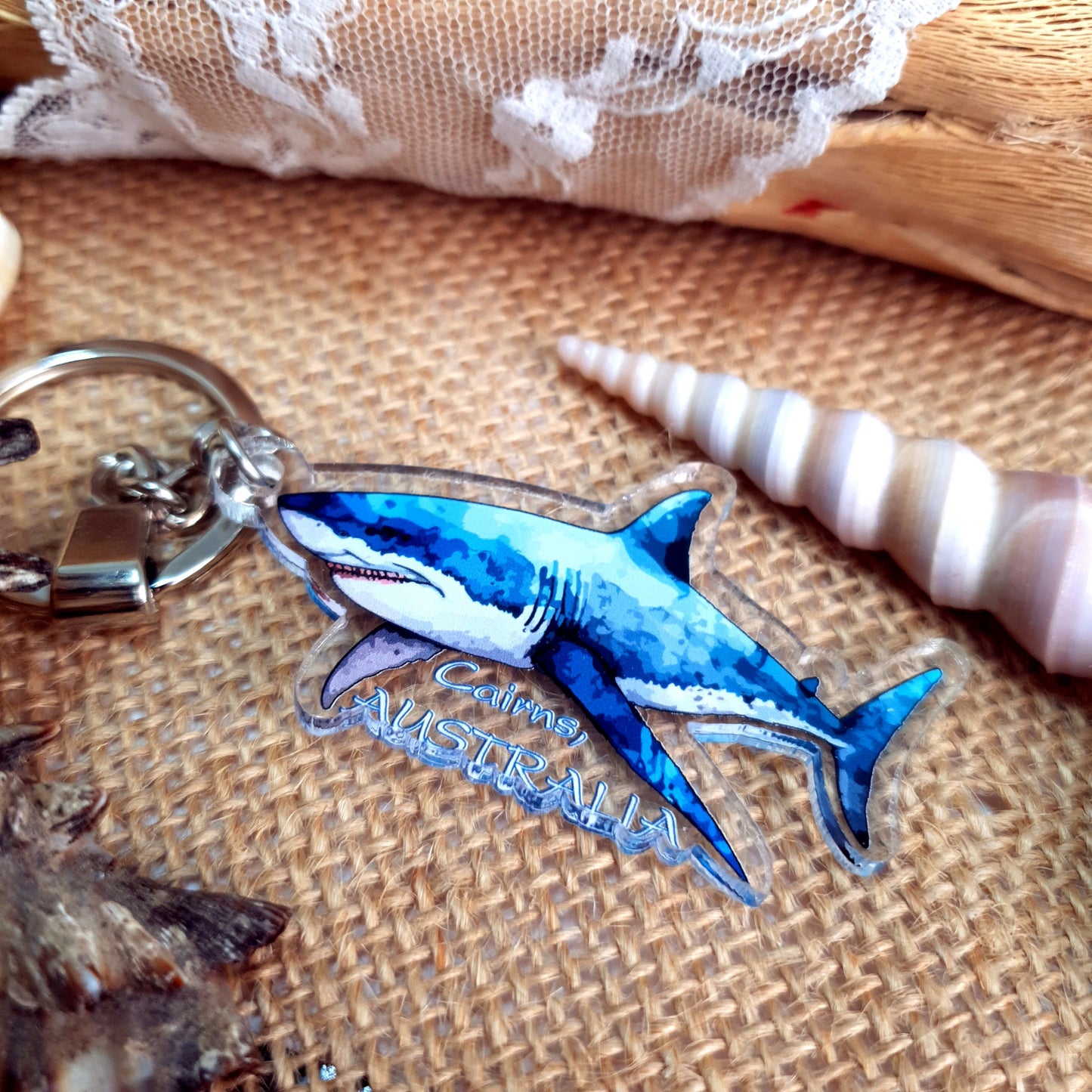 Acrylic Dive Keychain Shark