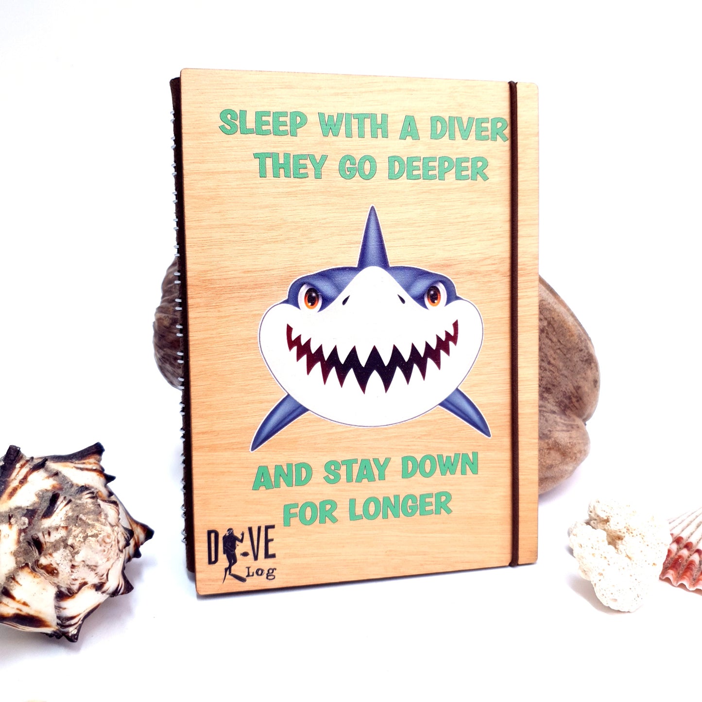 We Go Deeper Wooden Dive Log