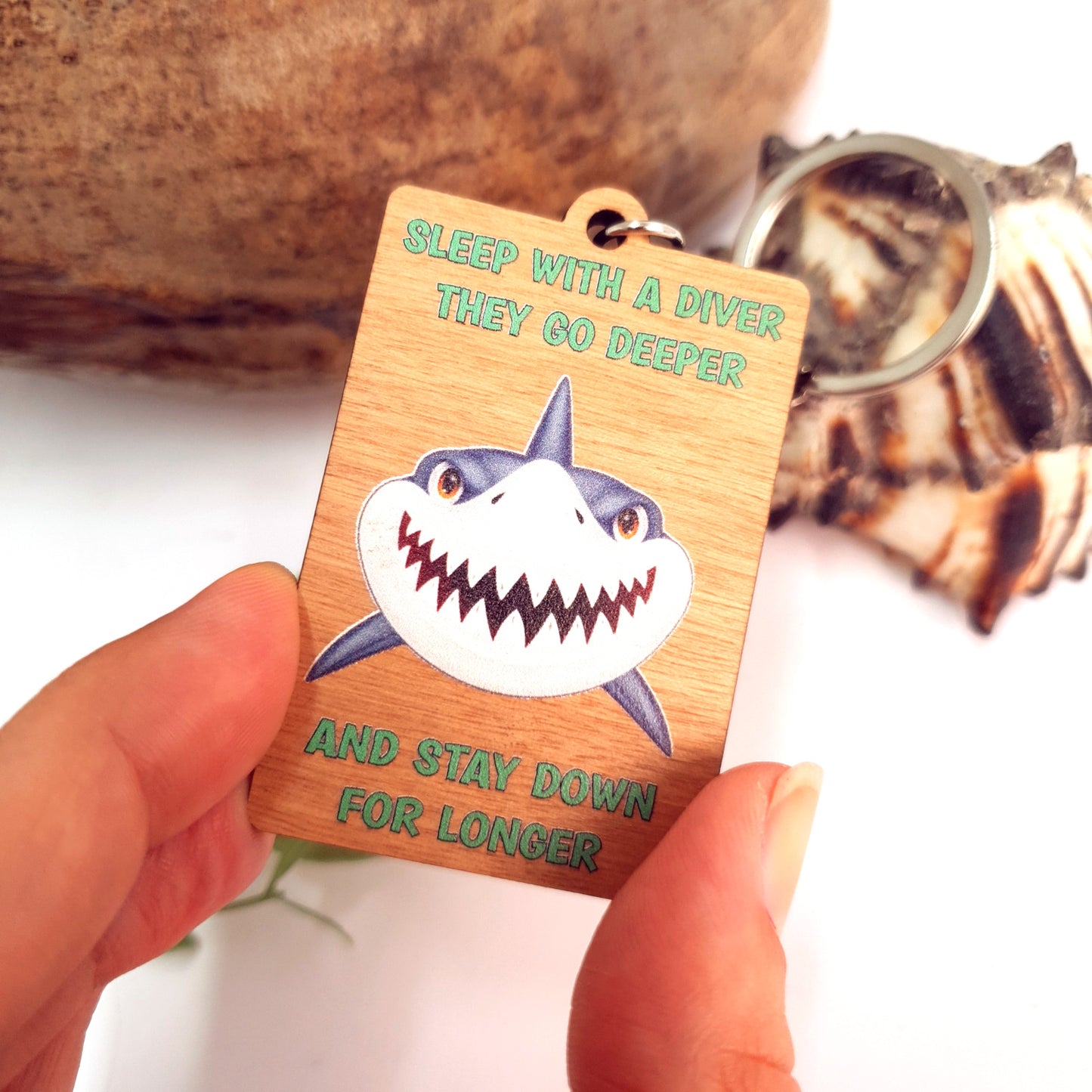 Underwater Wooden Keychain