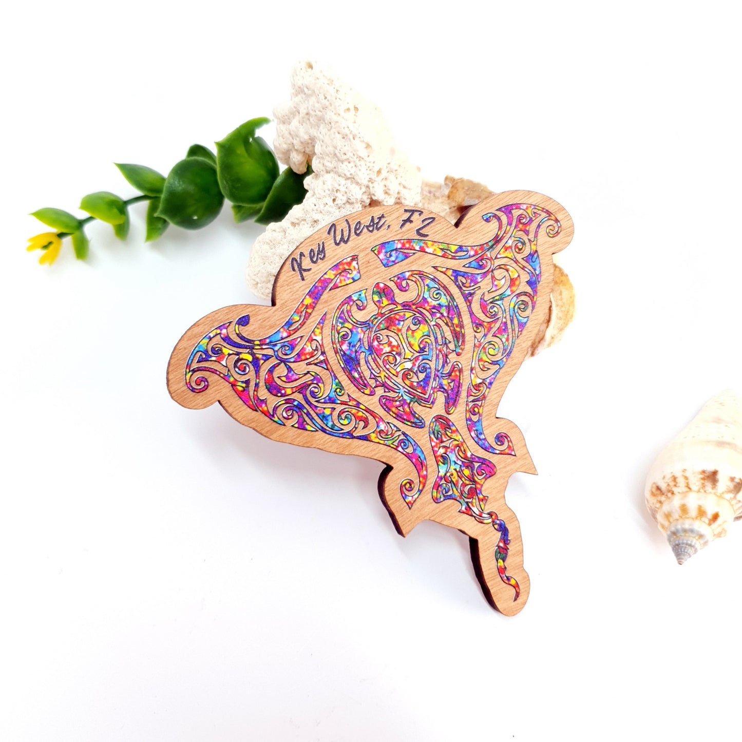 Manta Wooden Fridge Magnet