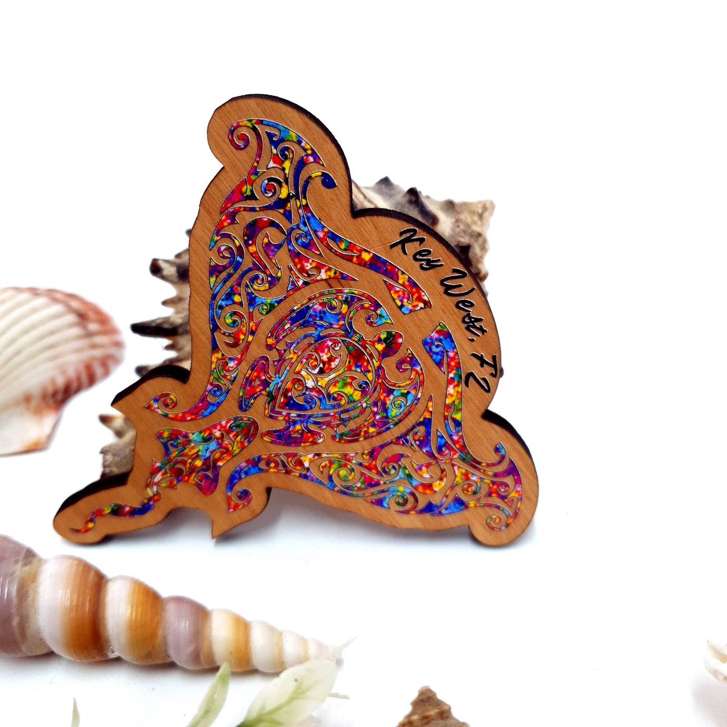 Manta Wooden Fridge Magnet