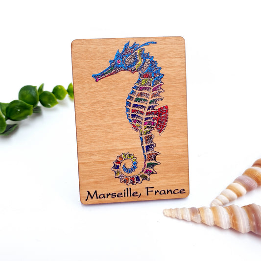 Seahorse Wooden Fridge Magnet