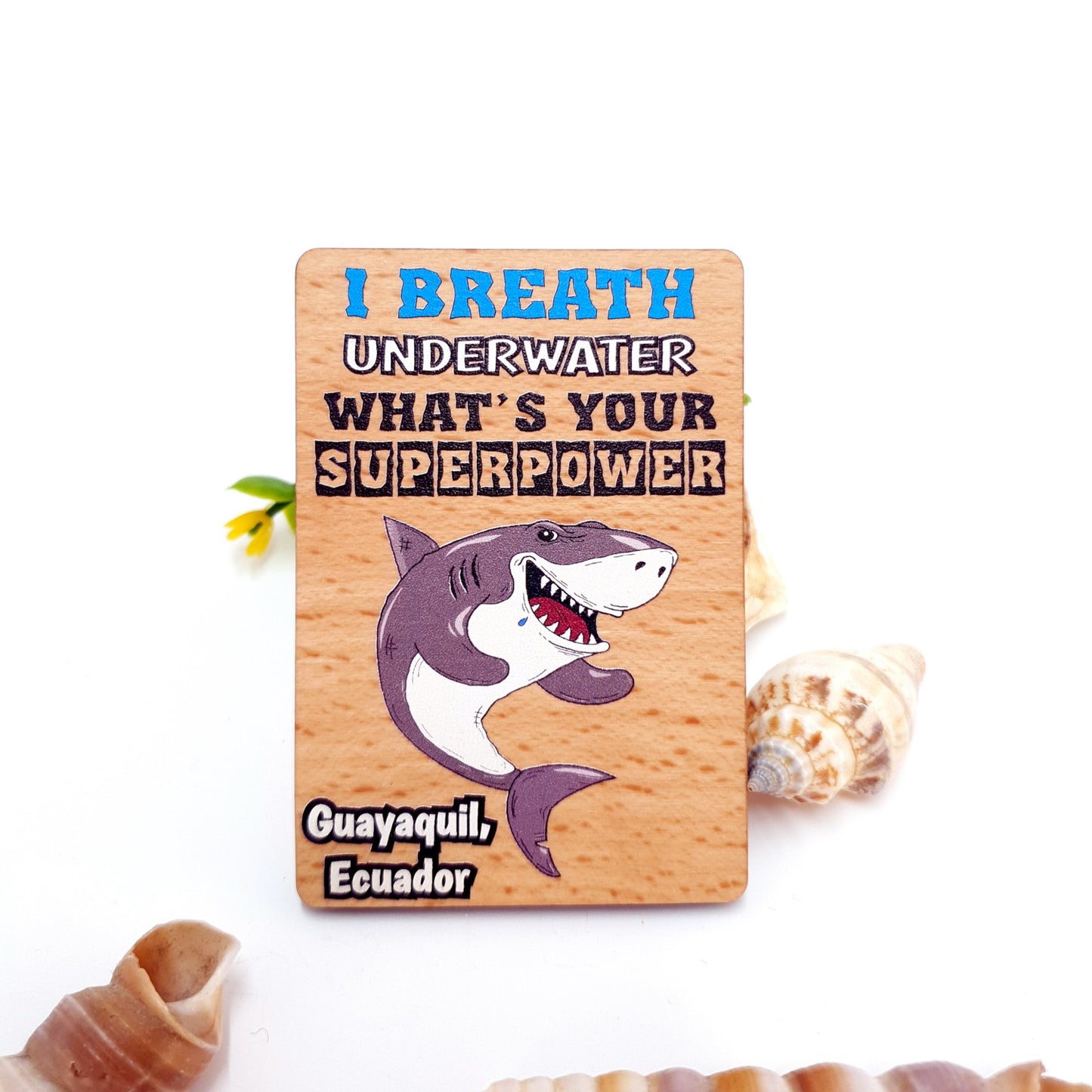 Superpower Wooden Fridge Dive Magnet