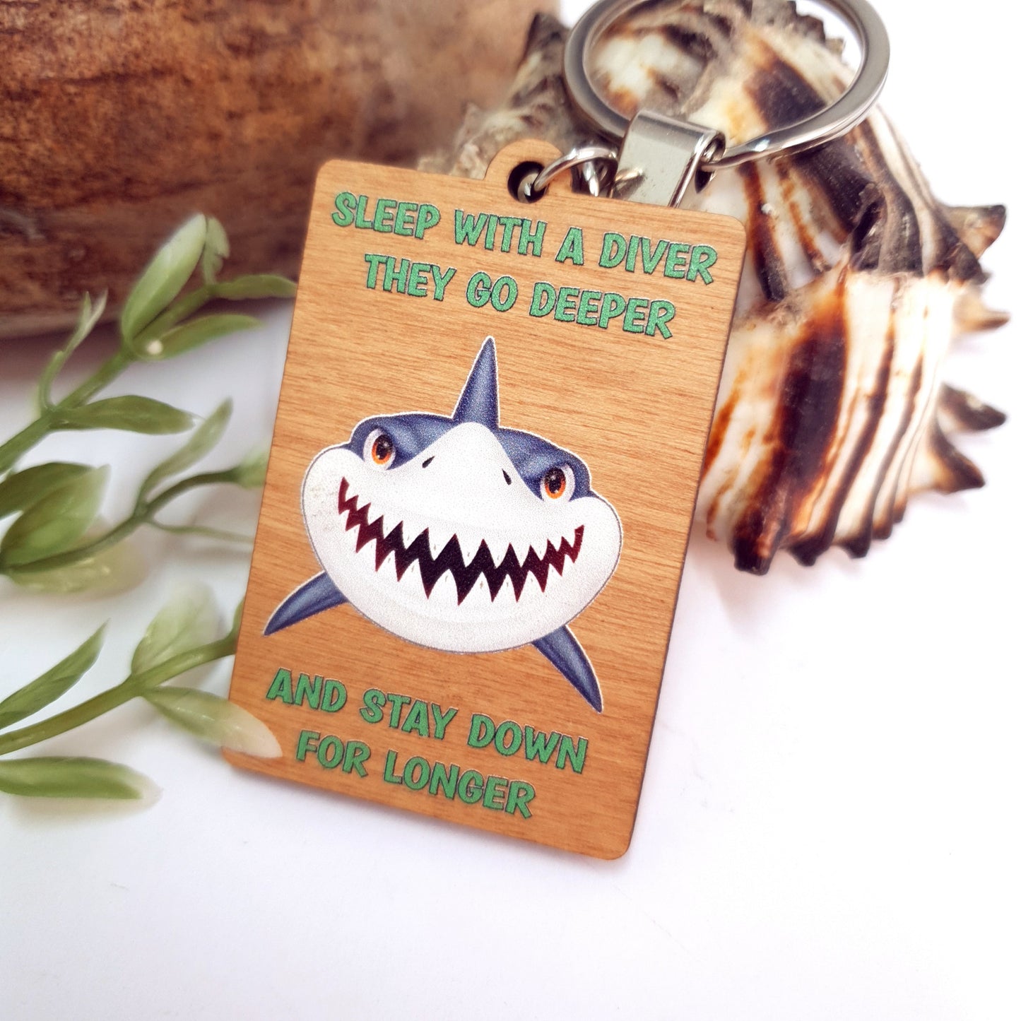 Underwater Wooden Keychain