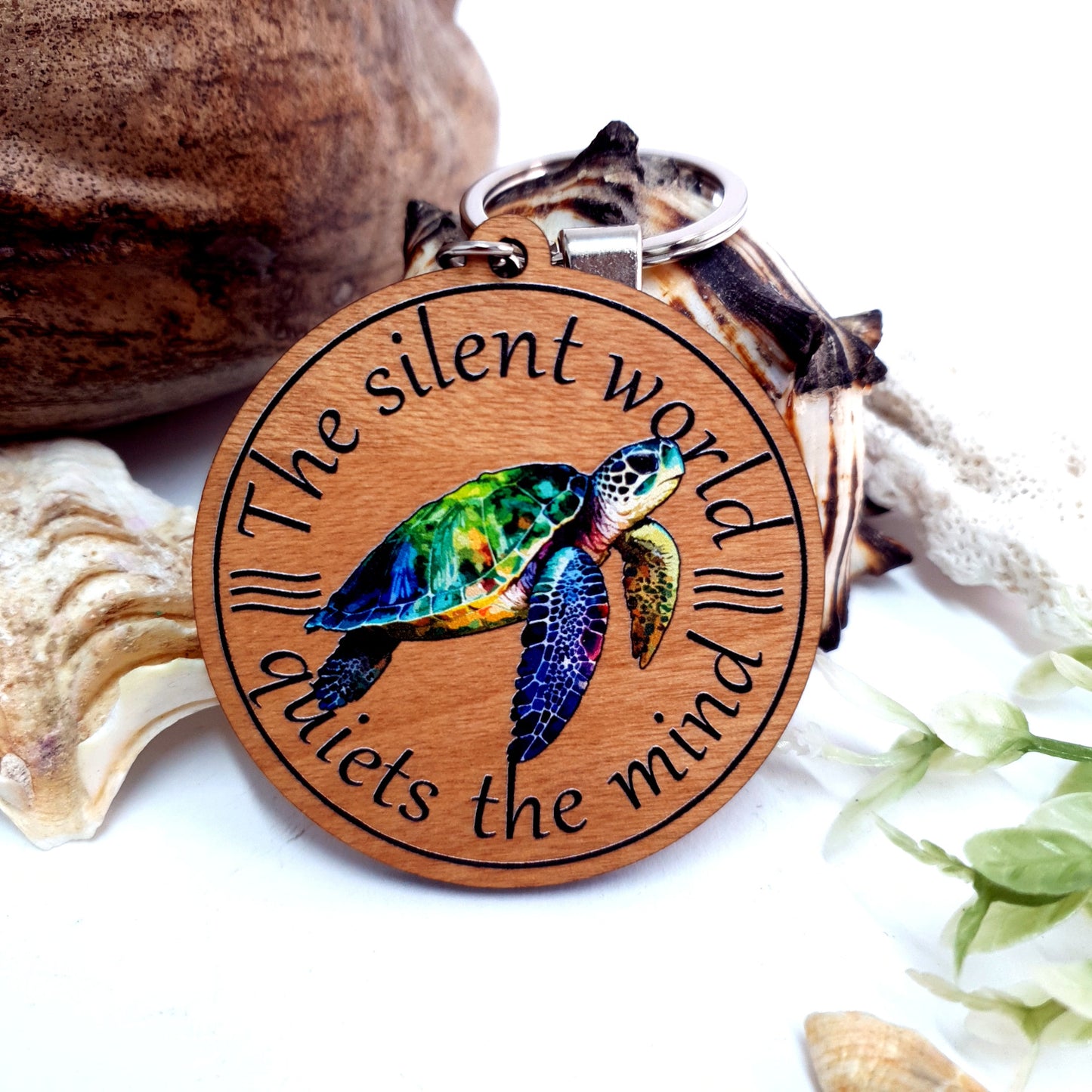 Wooden Keychain Silent World